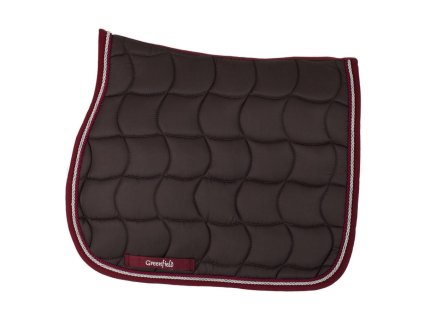 Saddle pad showjumping Greenfield - grey/burgundy - silver/burgundy
