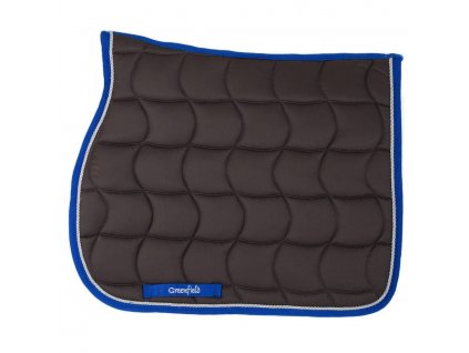 Saddle pad showjumping Greenfield - grey/royal blue - silver