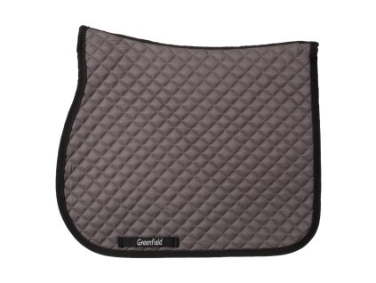 Saddle pad showjumping piping Greenfield - grey/black - black