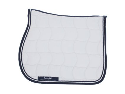 Saddle pad showjumping Greenfield - white/navy - white/navy