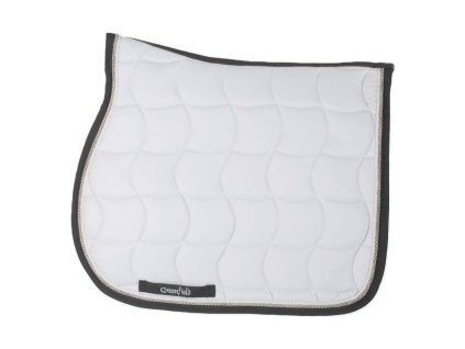 Saddle pad showjumping Greenfield - white/grey - white/silver