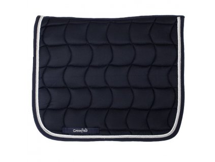 Saddle pad dressage Greenfield - navy/navy - white/silver