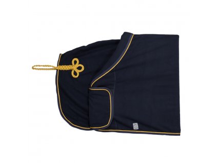 Fleece publicity rug Greenfield - navy/navy - gold