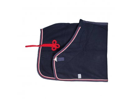 Woolen rug Greenfield - navy/navy - white/red