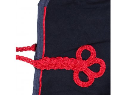 Riding sheet fleece Greenfield - navy/navy - red