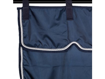 Stable curtain Greenfield - navy/navy - white/silver