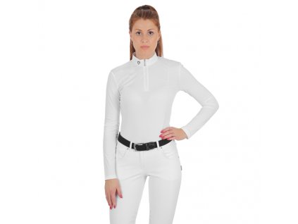 Equestro Artemis women's slim fit long sleeved competition polo shirt