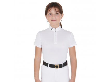 Equestro Lusineh girls' competition slim fit polo shirt