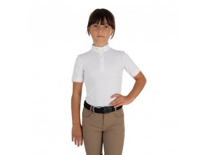 Equestro Clara girls' competition slim fit polo shirt
