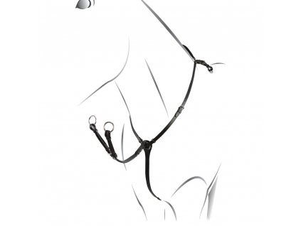 Poprsný remeň s martingalovou vidlicou Equestro roxane