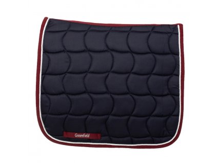 Dressage saddle pad Greenfield - navy/burgundy - white