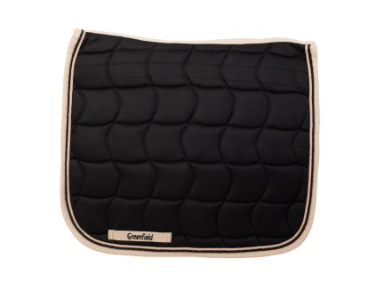 Dressage saddle pad Greenfield - black/beige - black/beige