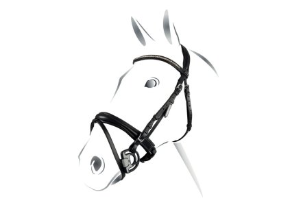 Equestro Crank bridle with glitter