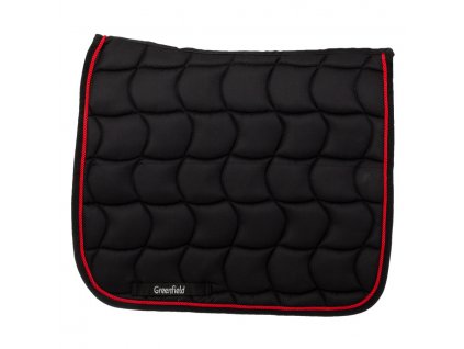 Dressage saddle pad Greenfield - black/black - red