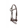 Limo bits bridle made out of leather with sleek anatomical headpiece and convex noseband