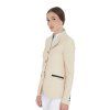 Equestro women's three-button competition jacket, perforated fabric