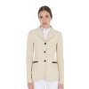 Equestro women's three-button competition jacket, perforated fabric