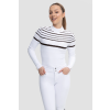 Womens Equestrian Competition Shirt White Choco Hazel