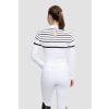 Womens Equestrian Competition Shirt White Choco Hazel l