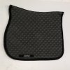 Saddle pad showjumping piping Greenfield - grey/black - black