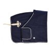Woolen rug Greenfield - navy/navy - beige