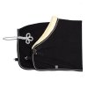 Fleece rug with teddy collar and silver cord Greenfield - black