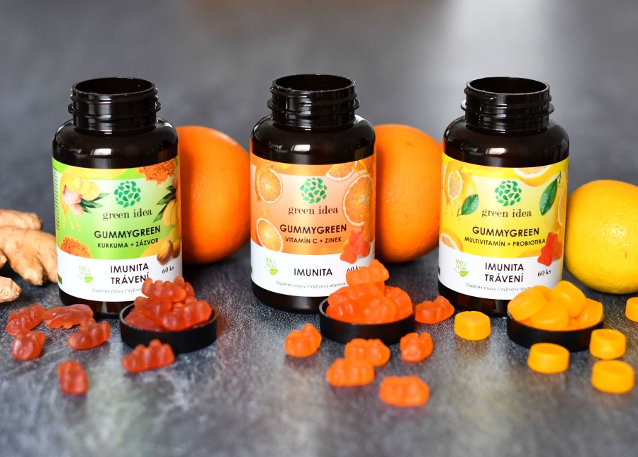 Vitamínové bonbóny Gummygreen s pektinem – sladká chuť přírody