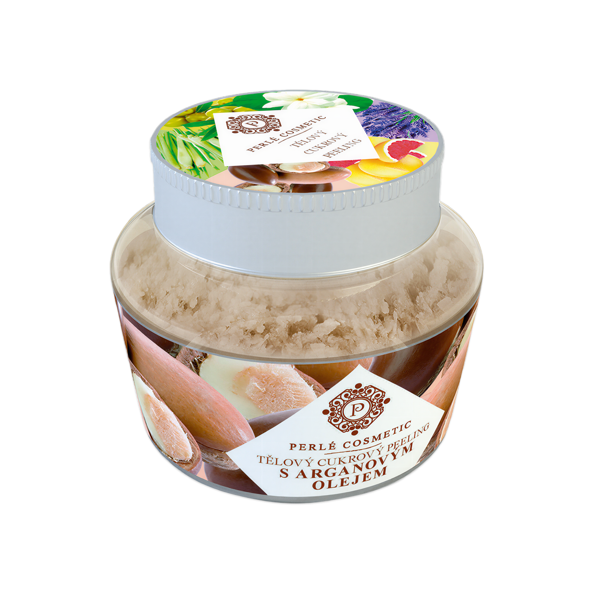 Levně Perlé Cukrový peeling s arganovým olejem 200 g