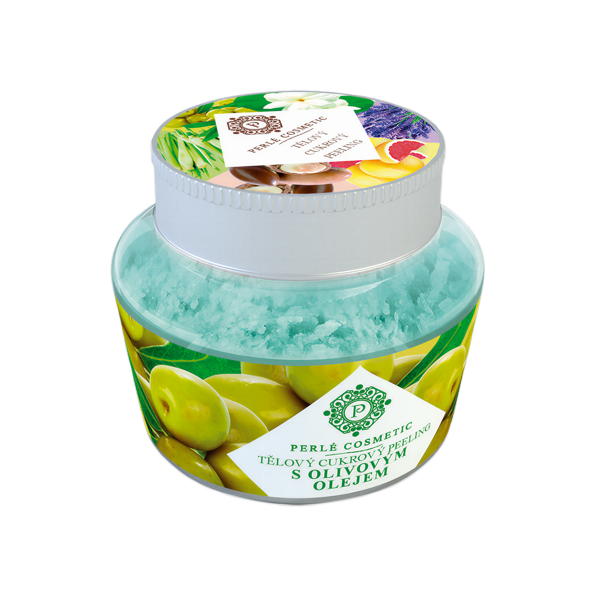 Levně Perlé Cukrový peeling s olivovým olejem 200 g