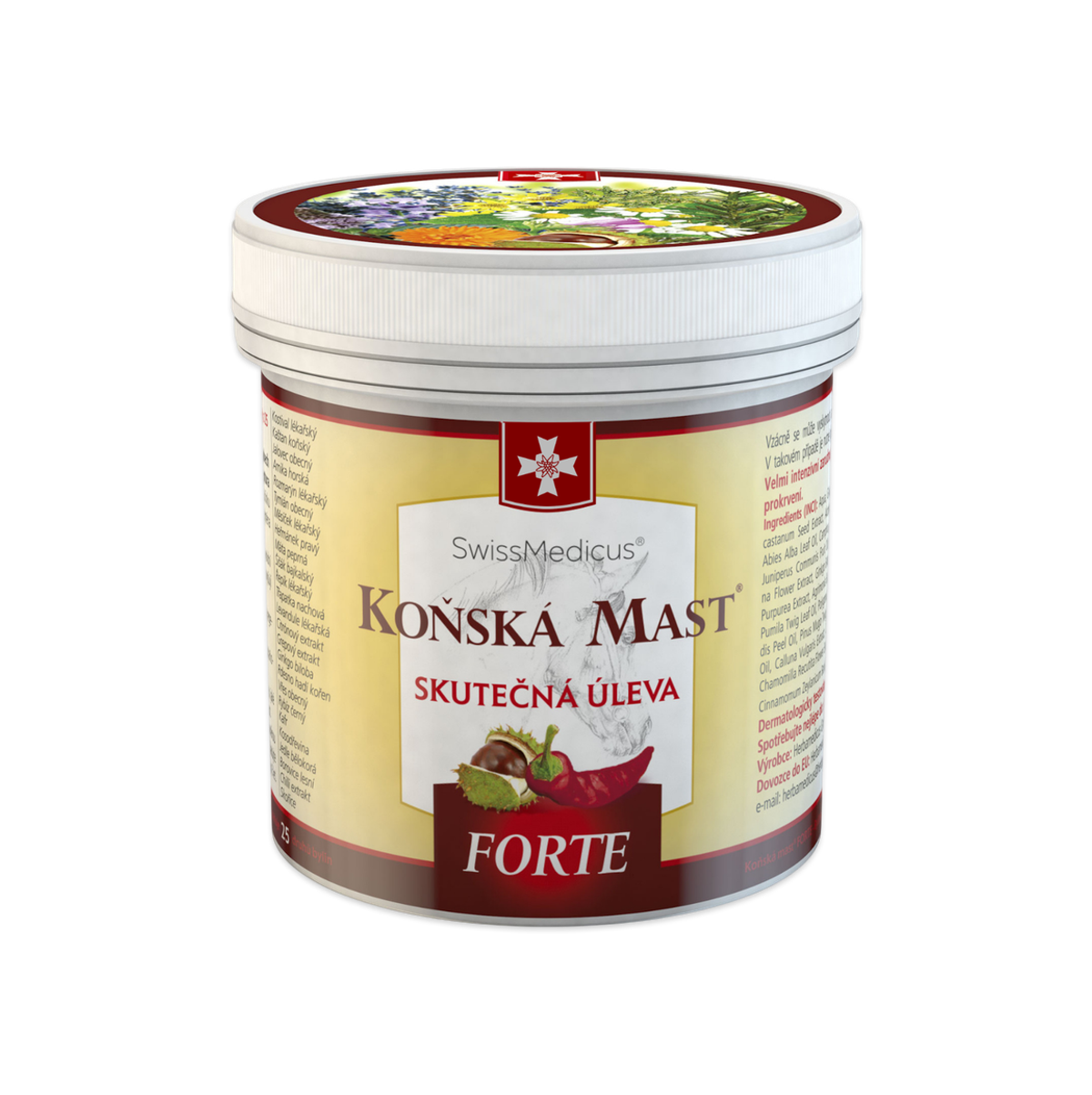 Levně SwissMedicus® Koňská mast forte hřejivá 250 ml