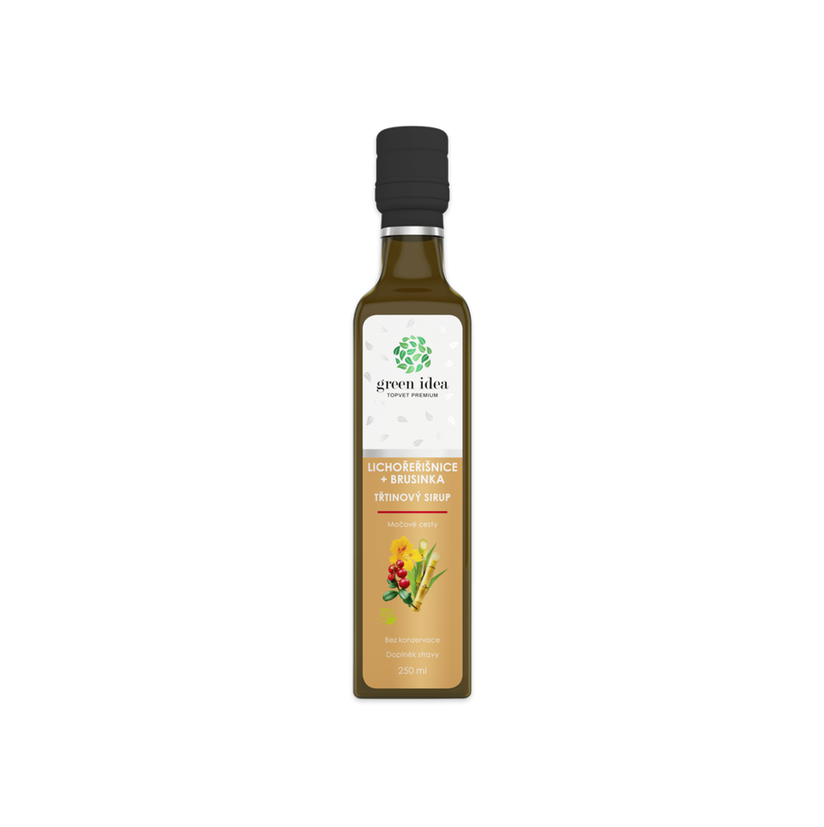 Levně Lichořeřišnice+brusinka sirup - třtinový 250 ml
