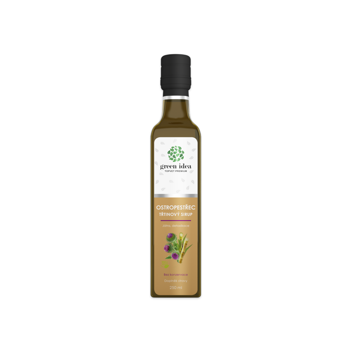 Levně Ostropestřec sirup - třtinový 250 ml Pro správnou funkci jater a pročištění