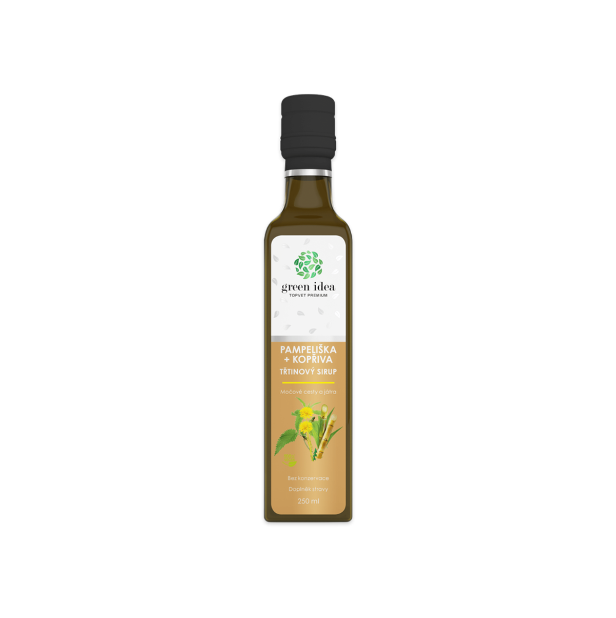 Levně Pampeliška+kopřiva sirup - třtinový 250 ml