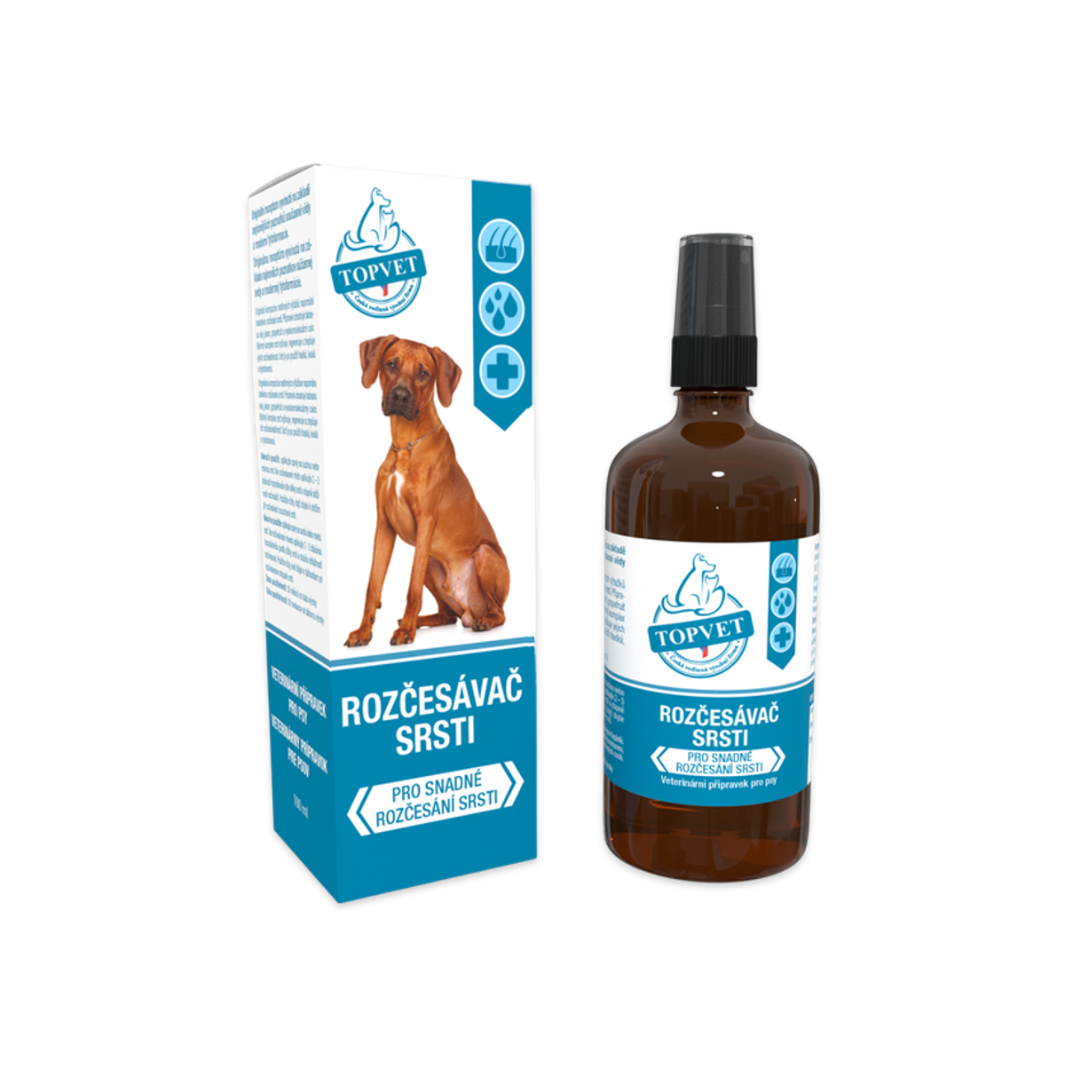 Levně Topvet Rozčesávač srsti pro psy 100 ml