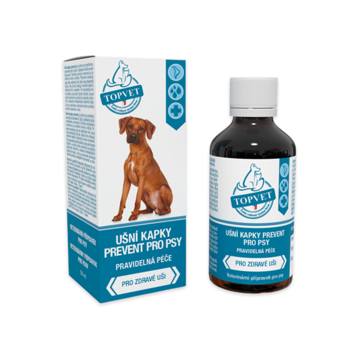 Levně Topvet Ušní kapky prevent pro psy 50 ml
