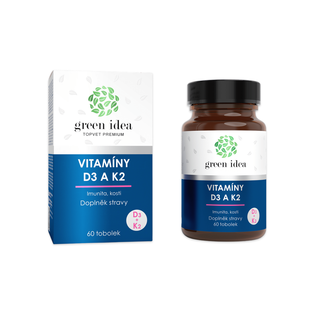 VITAMÍNY D3 a K2 - tobolky 60 ks