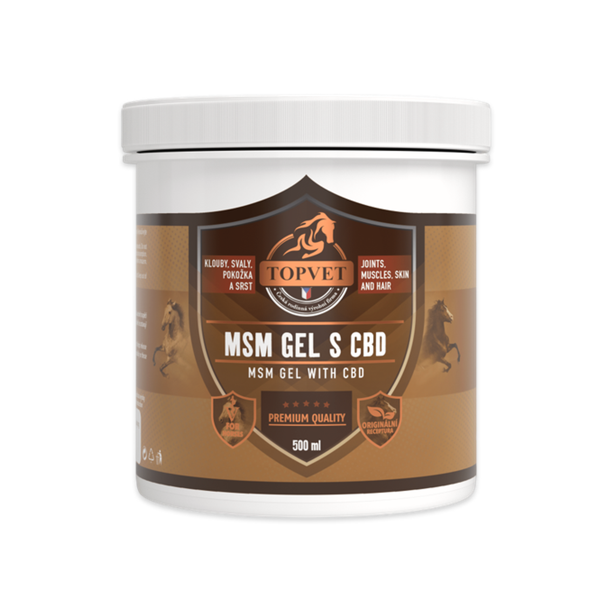 Levně Topvet MSM gel s CBD 500 ml