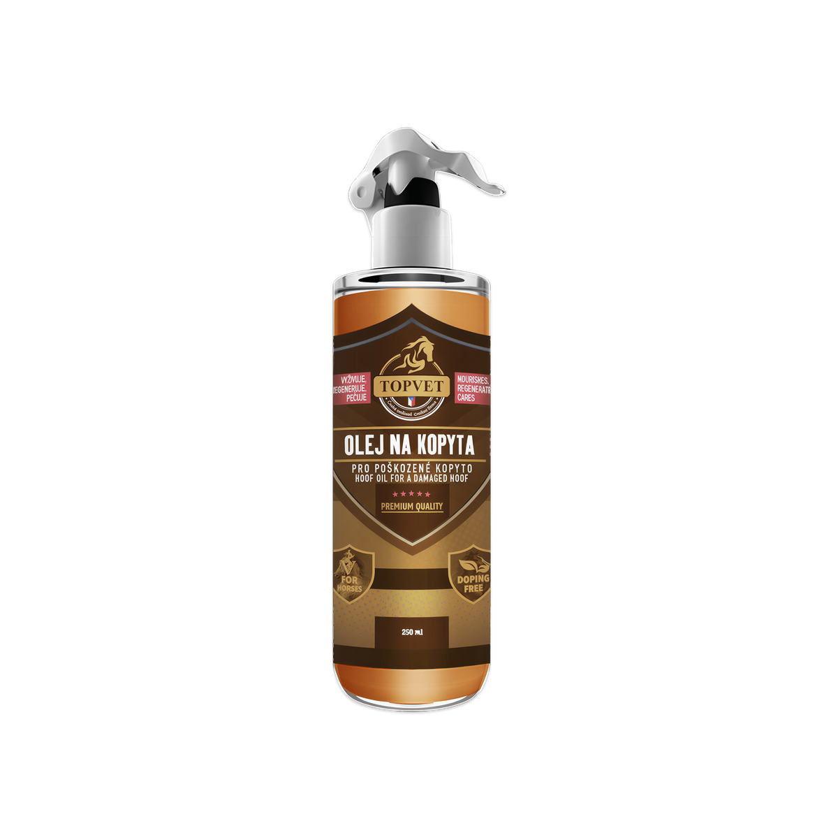 Levně Topvet Olej na kopyta - pro poškozené kopyto 250 ml