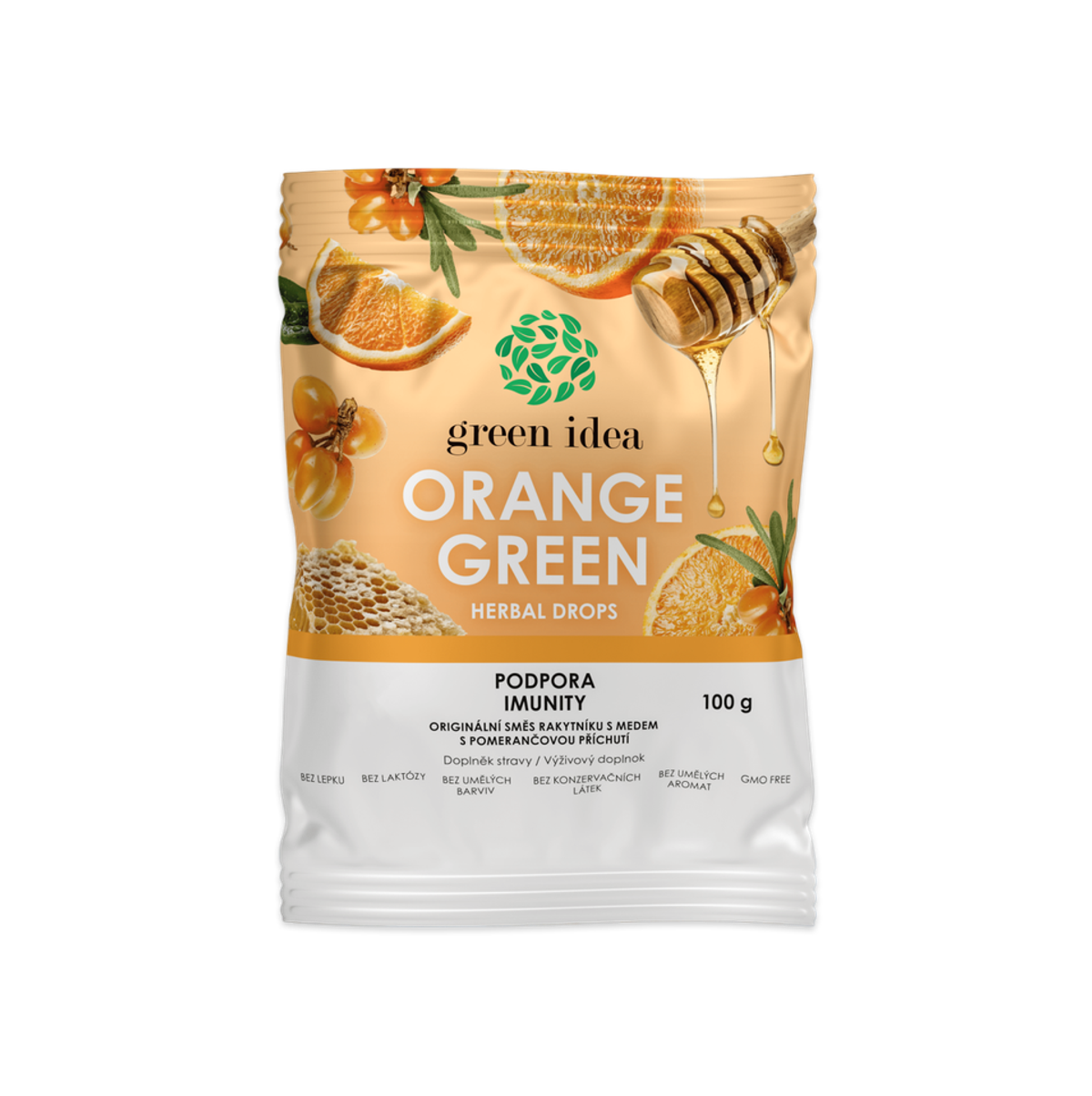 Levně Orange green - bylinné bonbóny 100 g
