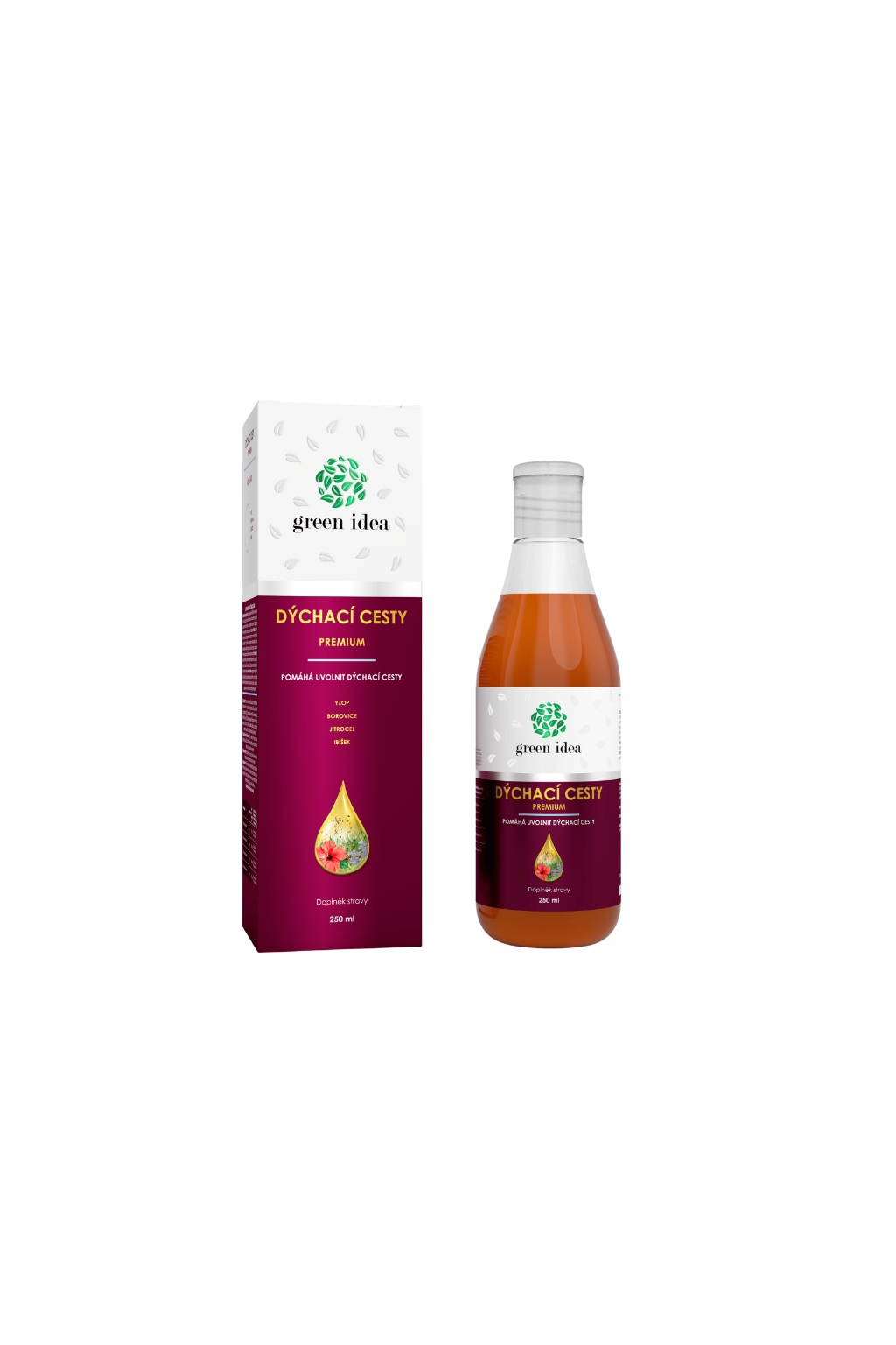 Green idea Dýchací cesty premium 250 ml