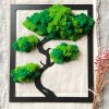 Strom Bonsai z mechem v obdélníku