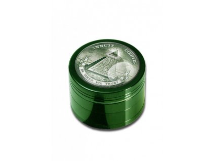 'Black Leaf' Grinder 4 parts 'In Weed We Trust'