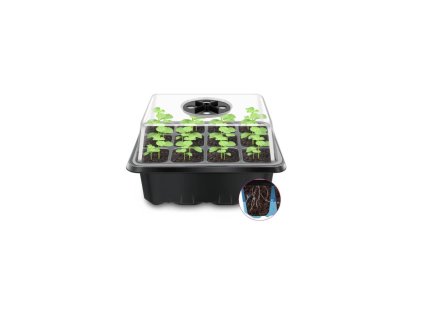 VF Mini Propagator na 12 rastlín vrátane sadbovača, 18.5x14.5x11 cm
