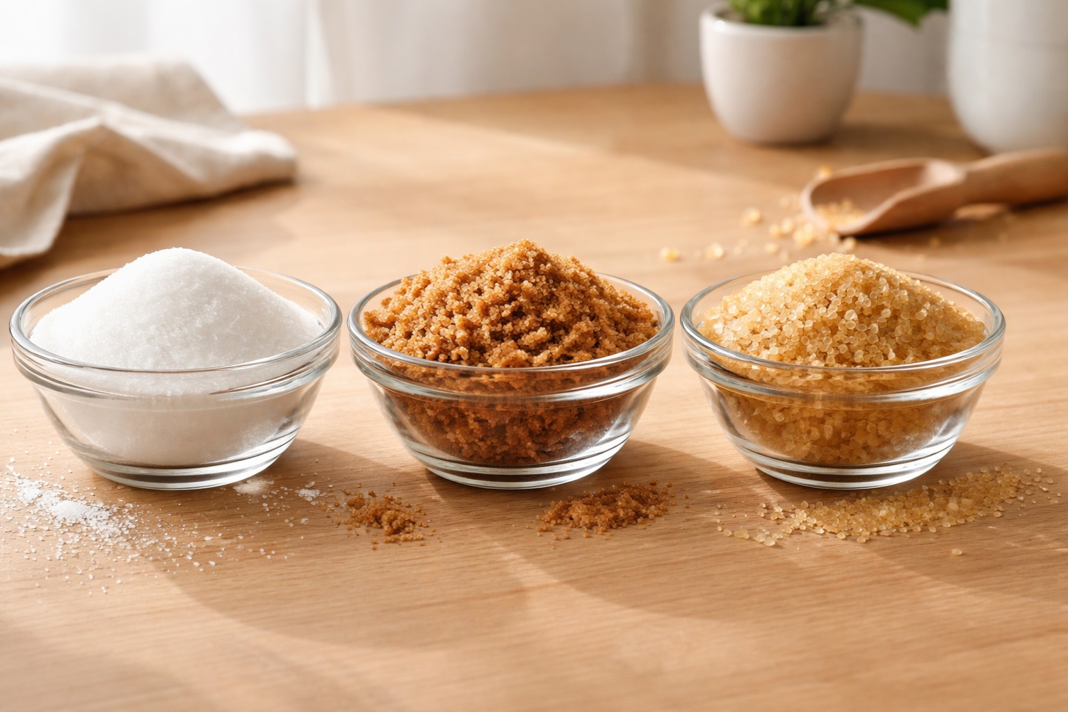 Hnědý cukr – bílý cukr – třtinový cukr: v čem je rozdíl?