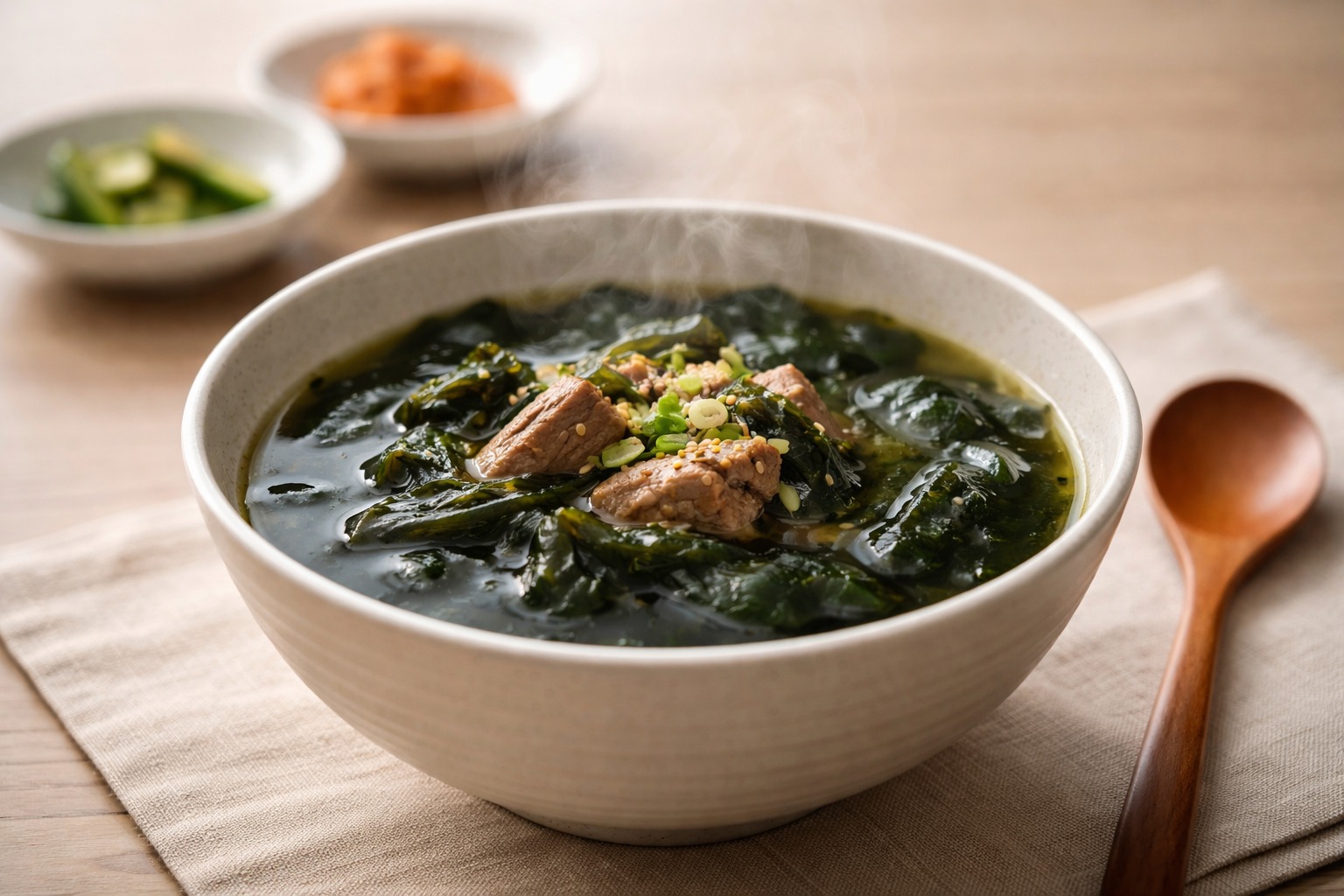 Korejská polévka z mořských řas hotová za 5 minut