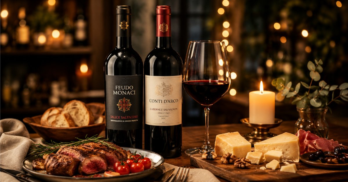 🥂 2 chai rượu vang đỏ khô lý tưởng cho bữa tối ấm cúng – Dễ uống, dễ chọn, khó quên
