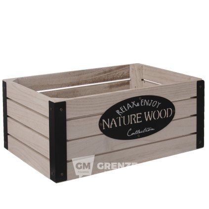 Bedýnka dřevo/kov Rustic 31x21x13 cm