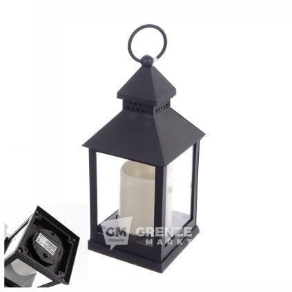 Lucerna UH LED černá 11x11x23 cm
