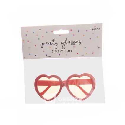 Brýle UH srdce červené 14x6 cm