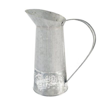 Konvička plech růže šedá 7x21 cm
